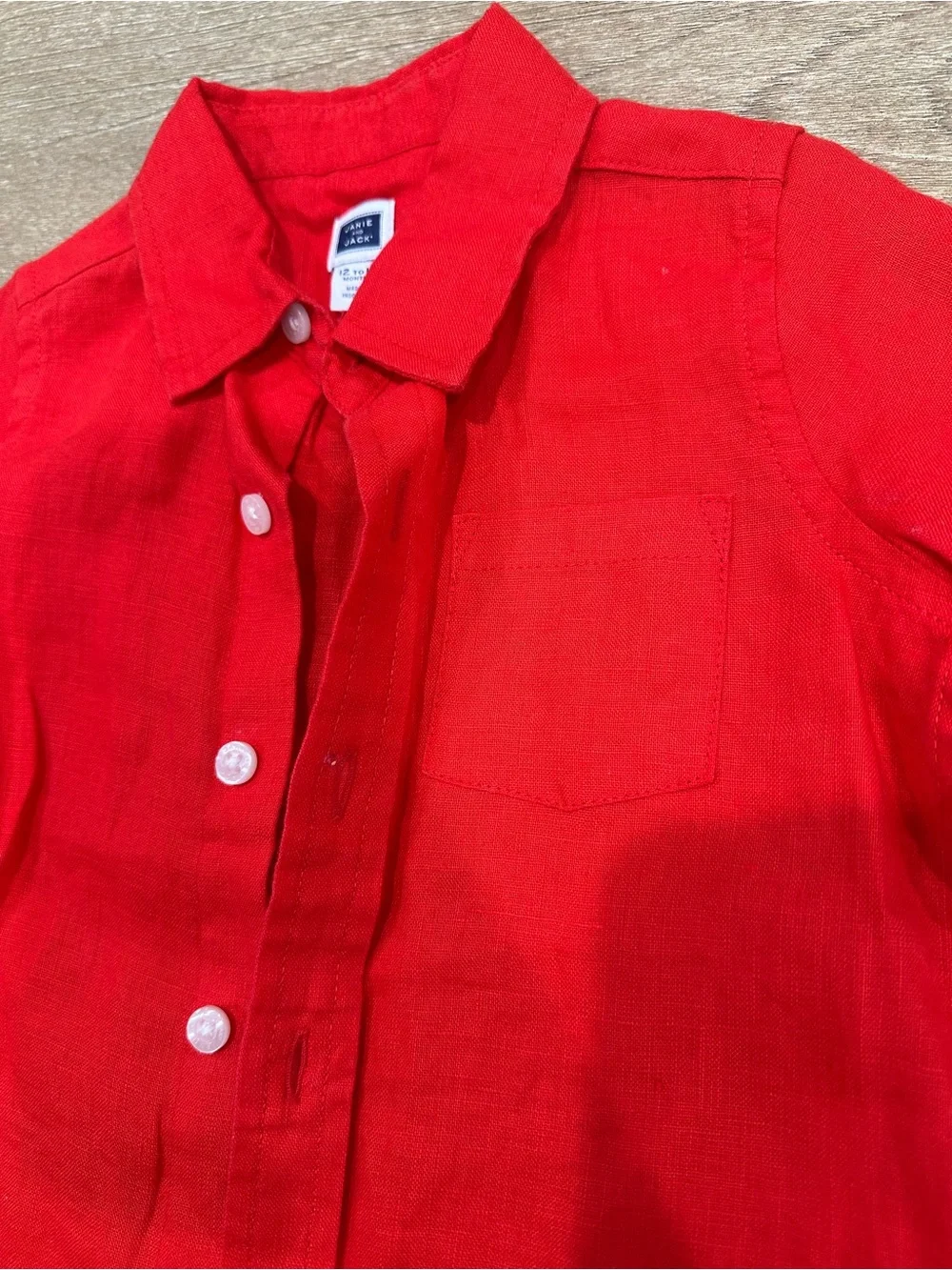 Janie and Jack Red Button-Down Shirt